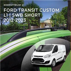 Roof rails for Ford Transit Custom I V362 FY/FZ/F3 L1 SWB 2012-2023 Sport