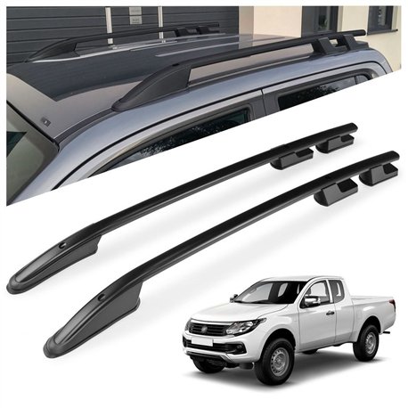 Roof rails for Fiat Fullback I 502 KT0T KJ/KK/KL 4D 2016-2020 Sport Alumin