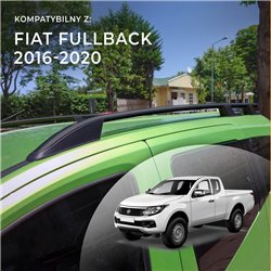 Roof rails for Fiat Fullback I 502 KT0T KJ/KK/KL 4D 2016-2020 Sport Alumin