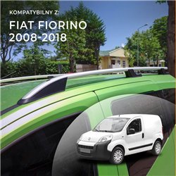Relingi dachowe Fiat Fiorino III 225 2008-2018 Aluminium plastik