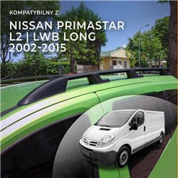 Relingi dachowe Nissan Primastar I F4/J4 L2 LWB 2002-2015 Aluminiu