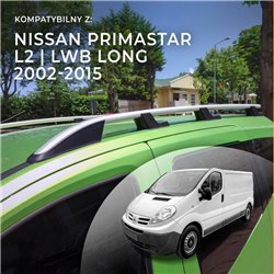 Relingi dachowe Nissan Primastar I F4/J4 L2 LWB 2002-2015 Aluminiu