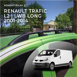 Relingi dachowe Renault Trafic II FL/JL L2 LWB 2001-2014 Aluminium