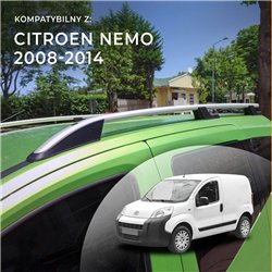 Relingi dachowe Citroen Nemo I A 225L 2008-2014 Aluminium plastik