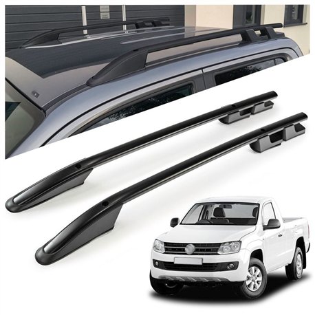 Roof rails for Volkswagen VW Amarok I 2H 4D 2010-2020 Sport Aluminum Plast
