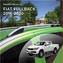 Roof rails for Fiat Fullback I 502 KT0T KJ/KK/KL 4D 2016-2020 Sport Alumin