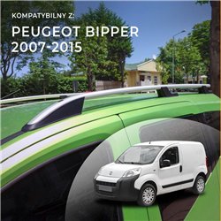 Relingi dachowe Peugeot Bipper I A 225L 2007-2015 Aluminium plasti