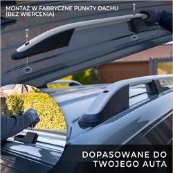 Relingi dachowe Opel Vivaro A X83 L1 SWB 2001-2014 Aluminium plast