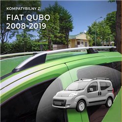Relingi dachowe do Fiat Qubo I 2008-2019 | Aluminium plastik