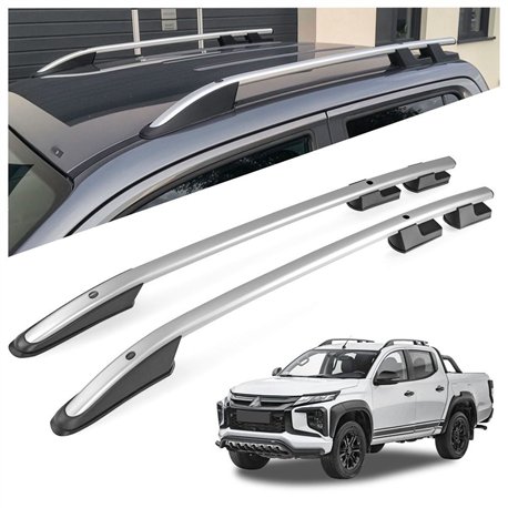 Roof rails for Mitsubishi L200 V KJ0T KJ/KK/KL 4D 2015-2022 Sport Aluminum