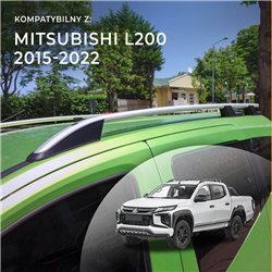 Roof rails for Mitsubishi L200 V KJ0T KJ/KK/KL 4D 2015-2022 Sport Aluminum