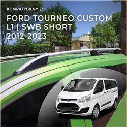 Roof rails for Ford Tourneo Custom I V362 L1 SWB 2012-2023 Sport Aluminum