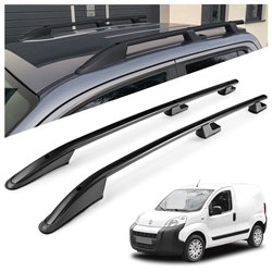 Roof rails for Fiat Fiorino III 225 2008-2018 Sport Black Aluminum Plastic