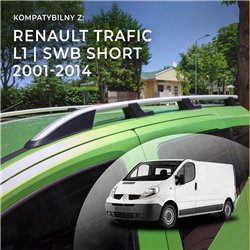 Relingi dachowe Renault Trafic II FL/JL L1 SWB 2001-2014 Aluminium