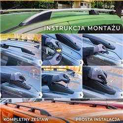 Relingi dachowe Renault Trafic II FL/JL L1 SWB 2001-2014 Aluminium