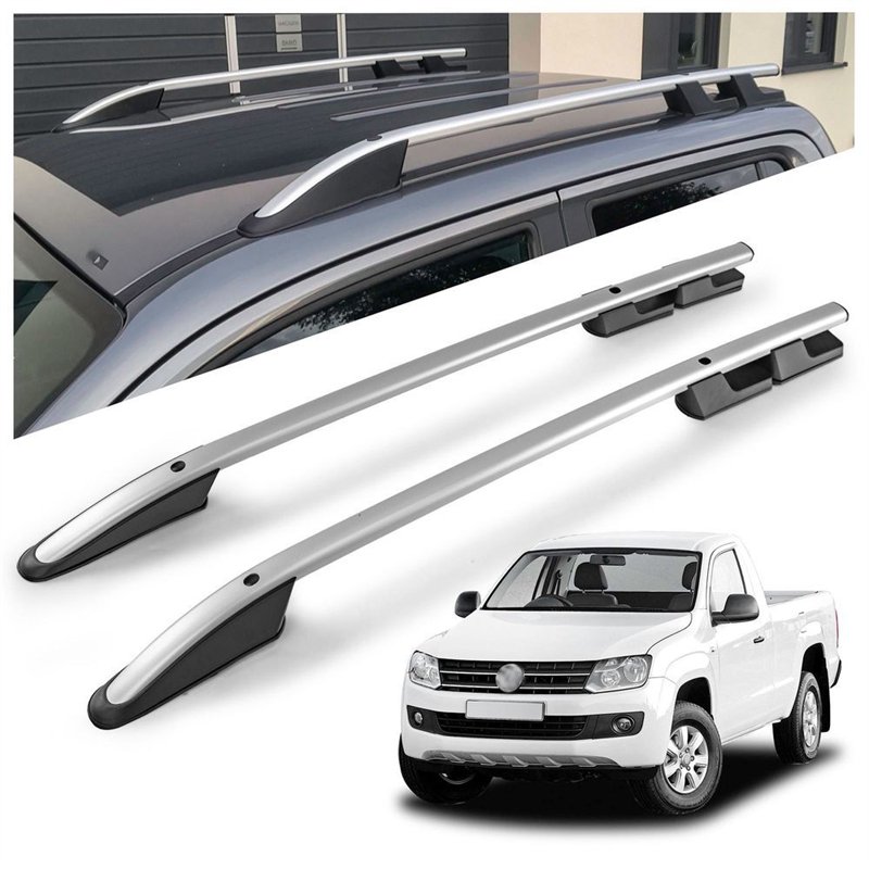 Roof rails for Volkswagen VW Amarok I 2H 4D 2010-2020 Sport Aluminum Plast