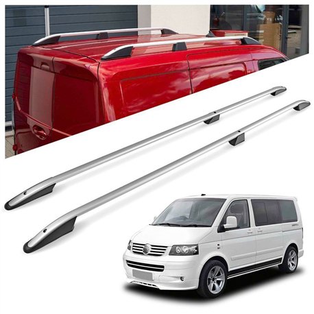 Roof rails for Volkswagen VW Multivan T5 L2 LWB 2003-2015 Elegance Aluminu