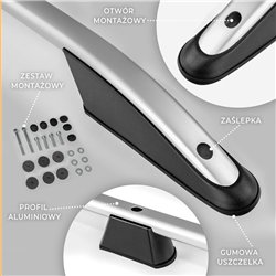 Roof rails for Volkswagen VW Multivan T5 L2 LWB 2003-2015 Elegance Aluminu