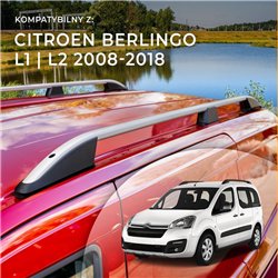 Roof rails for Citroen Berlingo II B9 L1 / L2 L1 L2 2008-2018 Elegance Alu