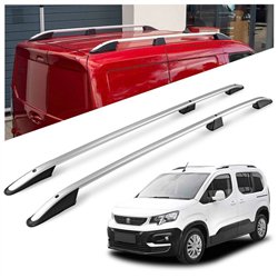 Roof rails for Peugeot Rifter I K9 L2 2018- Elegance Aluminum Plastic