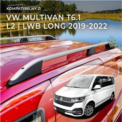 Roof rails for Volkswagen VW Multivan T6.1 L2 LWB 2019-2022 Elegance Alumi