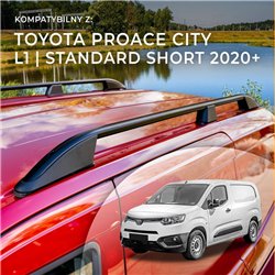 Relingi dachowe Toyota Proace City I E/K9 L1 Standard 2020- Alu