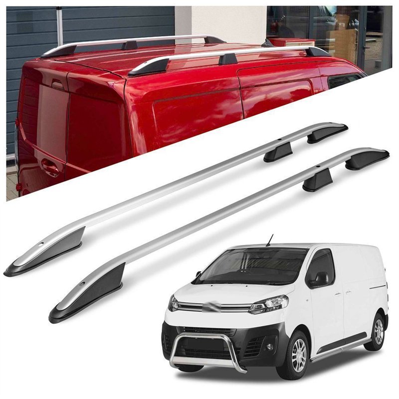 Roof rails for Citroen Jumpy III V H1 L2 Standard 2016- Elegance Aluminum