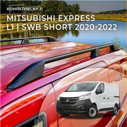 Roof rails for Mitsubishi Express IV X82 SN L1 SWB 2020-2022 Elegance Alum