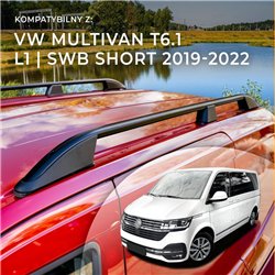 Roof rails for Volkswagen VW Multivan T6.1 L1 SWB 2019-2022 Elegance Alumi