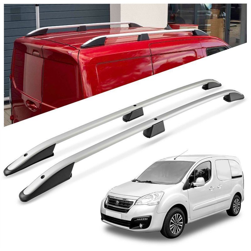Roof rails for Peugeot Partner II B9 X L1 L2 2008-2018 Elegance Aluminum P