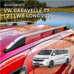 Roof rails for Volkswagen VW Caravelle T7 L2 LWB 2025- Elegance Aluminum P