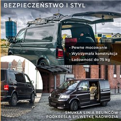 Relingi dachowe Volkswagen VW Transporter T6 L1 SWB 2015-2019 A