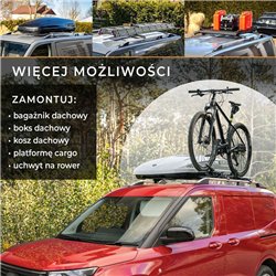 Roof rails for Mercedes Citan W420 L1 Standard 2021- Elegance Aluminum Pla