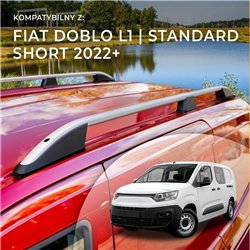 Relingi dachowe Fiat Doblo III 510/511 L1 Standard 2022- Alumin