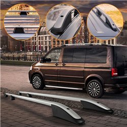 Roof rails for Opel Vivaro B X82 L1 SWB 2014-2019 Elegance Aluminum Plasti