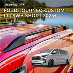 Roof rails for Ford Tourneo Custom II V710 L1 SWB 2023- Elegance Aluminum