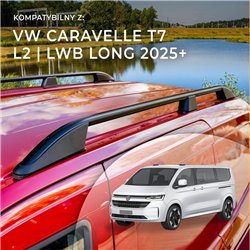 Relingi dachowe Volkswagen VW Caravelle T7 L2 LWB 2025- Alumini