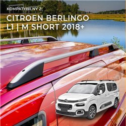 Roof rails for Citroen Berlingo III K9 L1 M 2018- Elegance Aluminum Plasti
