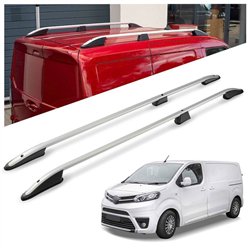 Roof rails for Toyota Proace II MDZ/MPY L2 2016- Elegance Aluminum Plastic