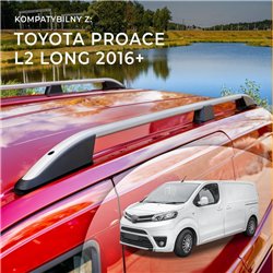 Relingi dachowe Toyota Proace II MDZ/MPY L2 2016- Aluminium pla