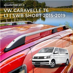 Relingi dachowe Volkswagen VW Caravelle T6 L1 SWB 2015-2019 Alu