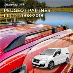 Relingi dachowe Peugeot Partner II B9 X L1 L2 2008-2018 Alumini
