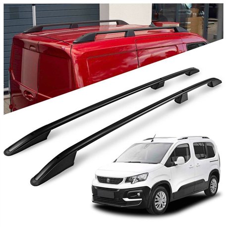 Relingi dachowe do Peugeot Rifter I K9 L2 2018- Aluminium plastik