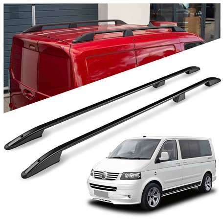 Roof rails for Volkswagen VW Multivan T5 L1 SWB 2003-2015 Elegance Aluminu