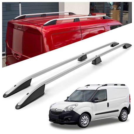 Roof rails for Opel Combo D X12 L2 2012-2018 Elegance Aluminum Plastic