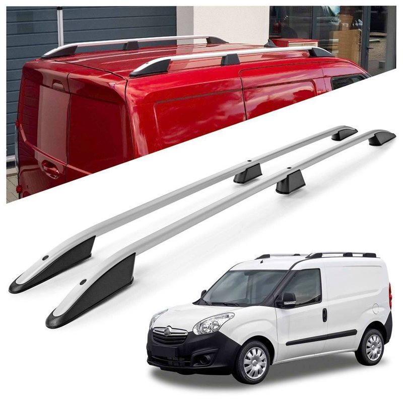 Roof rails for Opel Combo D X12 L2 2012-2018 Elegance Aluminum Plastic