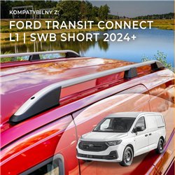 Roof rails for Ford Transit Connect III Mk3 V761 L1 SWB 2024- Elegance Alu