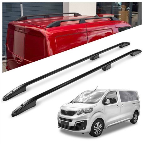 Roof rails for Peugeot Traveller I V L2 Standard 2016- Elegance Aluminum P