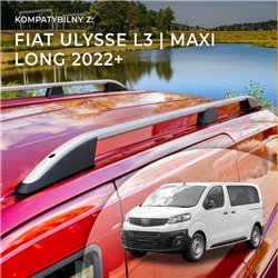 Relingi dachowe Fiat Ulysse III 507 L3 Maxi 2022- Aluminium pla