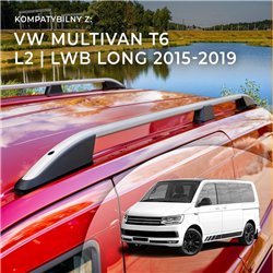 Roof rails for Volkswagen VW Multivan T6 L2 LWB 2015-2019 Elegance Aluminu